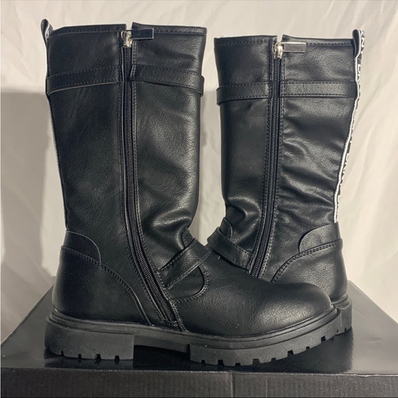DKNY Silver Black Boots New With Box - Picture 4 of 6